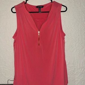 Coral zipper top
